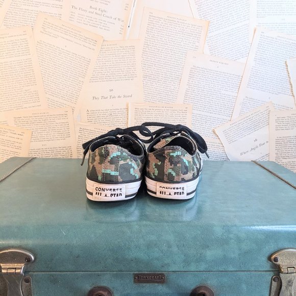 Converse All Star Green Camoflauge Sneakers - Picture 5 of 8